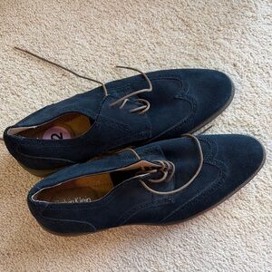 Calvin Klein Men's Dark Suede Oxfords